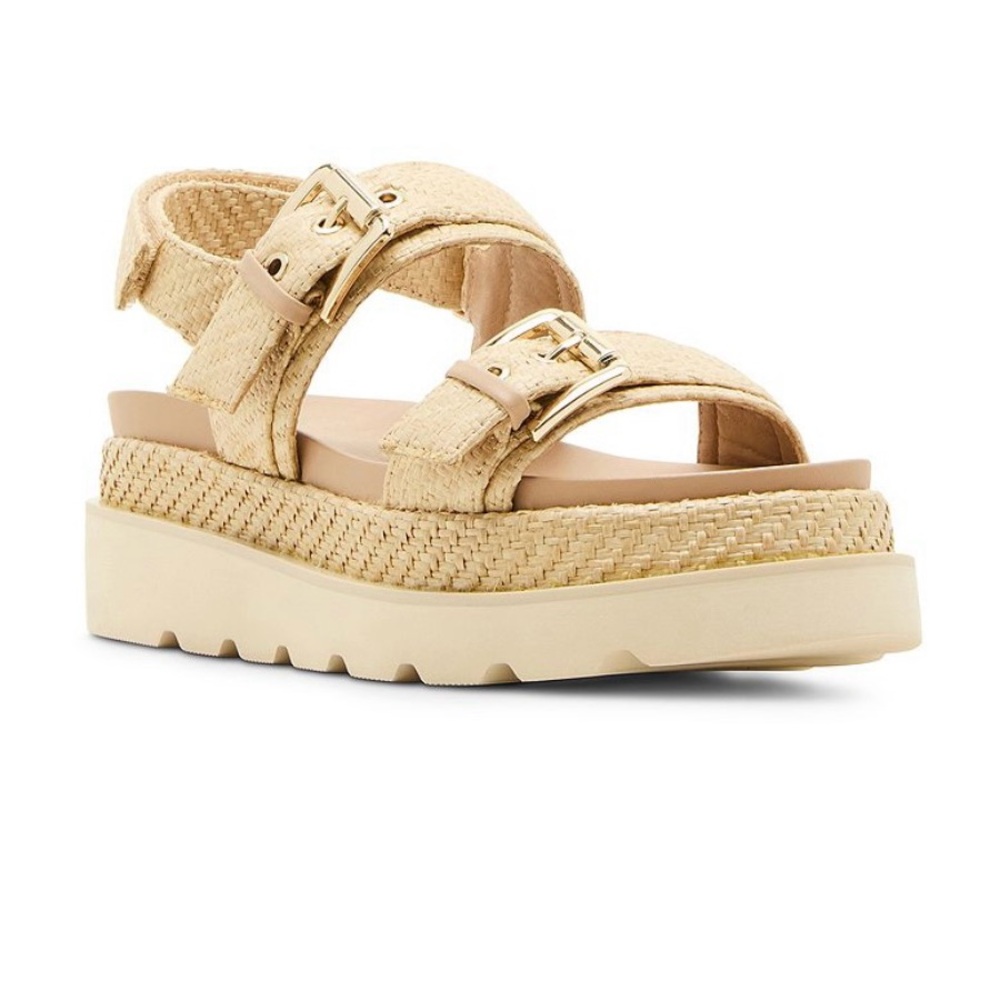 Madden Girl Cream Platform Sandals